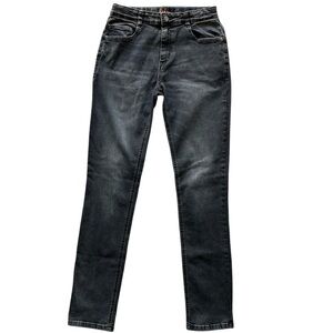 Boden Black Adjustable Waist Straight Leg Stretchy Jeans Button Zipper Sz 15Y L